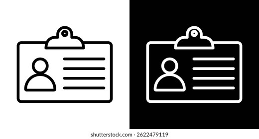 ID emblema ícone forma gráfico simples clipart símbolo. linha fina contorno arte