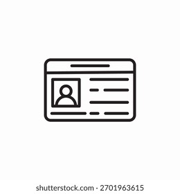 id badge icon sign vector
