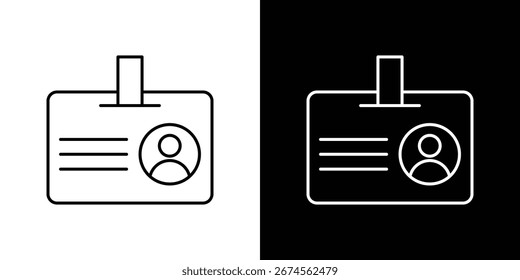 ID badge icon. Simple Minimal Pictogram. Vector