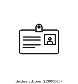 ID-Badge-Symbol Flache Linie