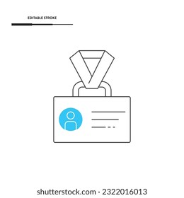 Id Badge Icon Vector Design.