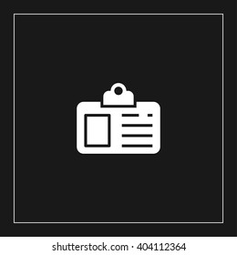 ID badge icon. ID badge vector illustration