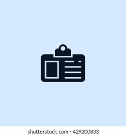 id badge icon. id badge vector illustration 