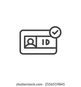 ID badge icon Vector logo outline