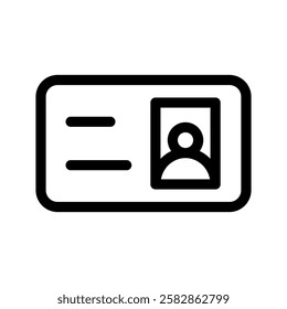 Id Badge Icon Vector Symbol Design Illustration
