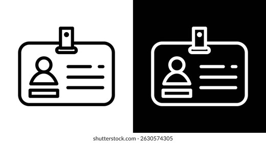 ID badge icon vector for web, computer and mobile apps