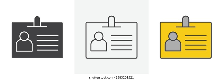 Id badge icons pack for website designs