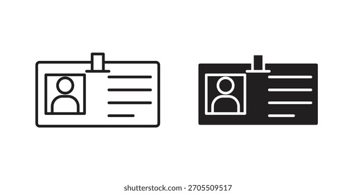 ID badge icons for use web design,logo.Symbol illustration.