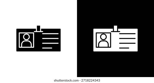 ID badge icons. Vector Template Illustration Symbol Pixels Perfect