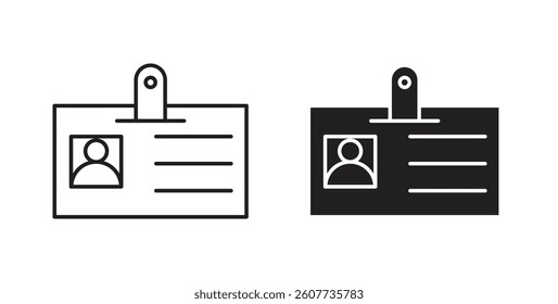 Id badge icons vectors graphic designs