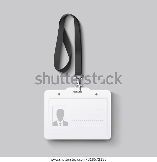 Id Badge Lanyard Vector Illustration Eps Stock Vector (Royalty Free ...