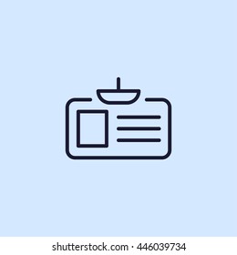 id badge line icon