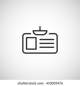 id badge line icon