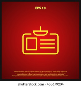 id badge line icon