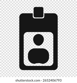 Identificação do símbolo ícone do vetor Cartão de identificação.