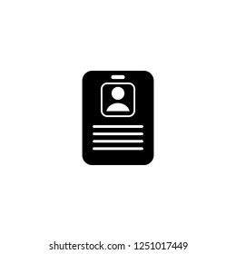 id badge vector icon. id badge sign on white background. id badge icon for web and app