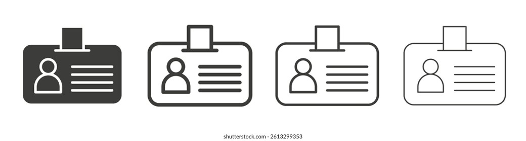 Id badge vector icons graphic pack