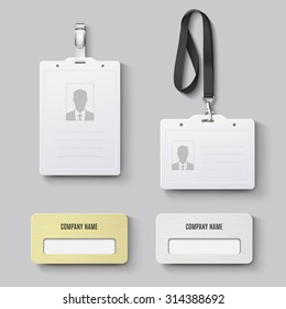 Id Badge. Vector Set