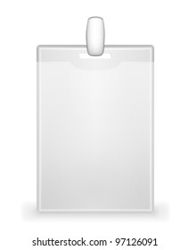 ID badge vertical vector