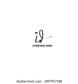 id beauty monogram and elegant logo design