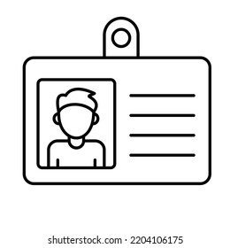 Id Black outline Vector Icon

