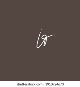 id brown background handwritten logo