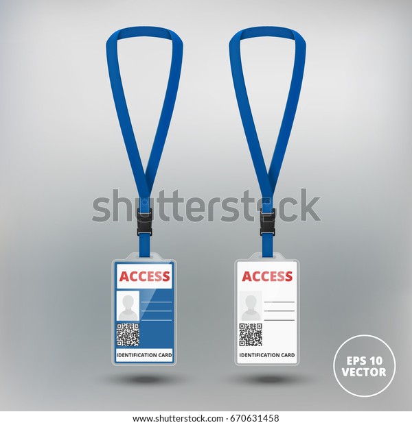 Id Card Access Lanyard Set Vector Stock Vector (Royalty Free) 670631458 ...