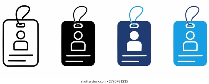 ID Card and Badge icon collection.