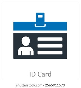 ID Card and badge icon concept