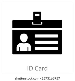 ID Card and badge icon concept