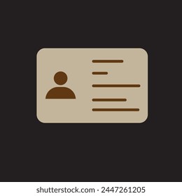 Id card badge icon of different variety vectors isolated on white background. Identification card icon set.