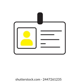Id card badge icon of different variety vectors isolated on white background. Identification card icon set.
