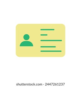 Id card badge icon of different variety vectors isolated on white background. Identification card icon set.
