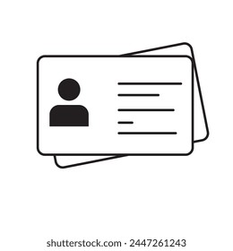 Icono de tarjeta de identificación de diferentes Vectores de variedad aislados sobre fondo blanco. Conjunto de iconos de tarjeta de Identificación.
