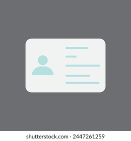 Id card badge icon of different variety vectors isolated on white background. Identification card icon set.