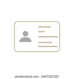 Id card badge icon of different variety vectors isolated on white background. Identification card icon set.