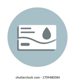 Icono de identificador de tarjeta de identificación. Glifo simple, vector plano de iconos de donación de sangre para ui y ux, sitio web o aplicación móvil