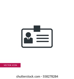 id card badge icon vector, can be used for web and mobile design.