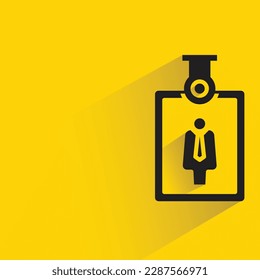 id card con sombra sobre fondo amarillo