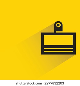 id card con sombra sobre fondo amarillo