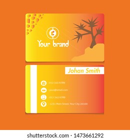 id card, with the beautiful theme of the evening sky