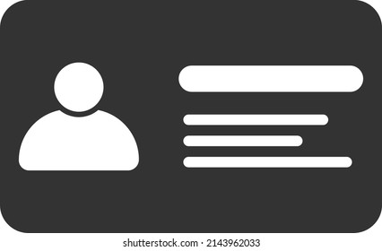 ID Card schwarz Symbol 