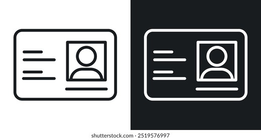 ID card black and white icon.