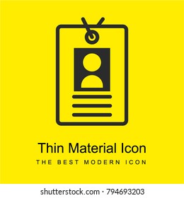 Id card bright yellow material minimal icon or logo design