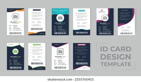 ID Card Bundle Template Design Editable Color and Information Made For Any Kind of Business or Institute Education Or Trust Organization