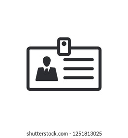 ID Card Business Man Icon Vector Template