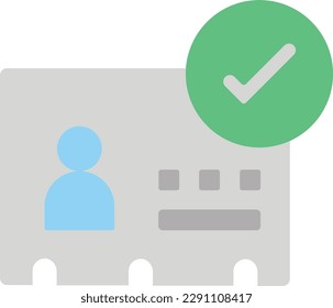 id card business Vector Flat Illustration