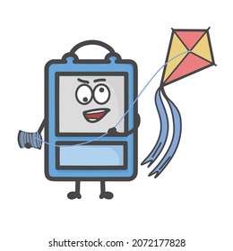 caracter de tarjeta de identificación Ilustración de diseño de vectores de caricatura plana