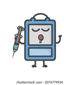 id card Character Flat Cartoon Vector Design Illustration