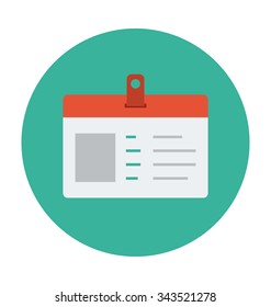 ID Card Colored Vector Illustration 